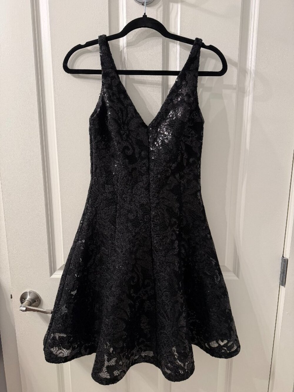 Black Sequin Ralph Lauren Dress NWT Size 2
